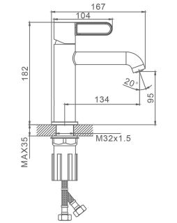 Смеситель для раковины Splenka S03.10.23 золото